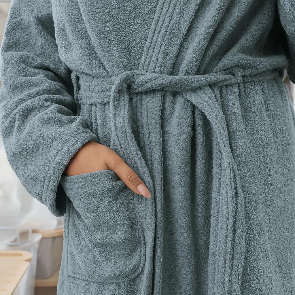 Accappatoio in Cotone con Cappuccio Classico